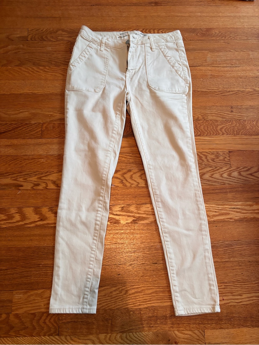 Seven7 Cream Skinny Jeans